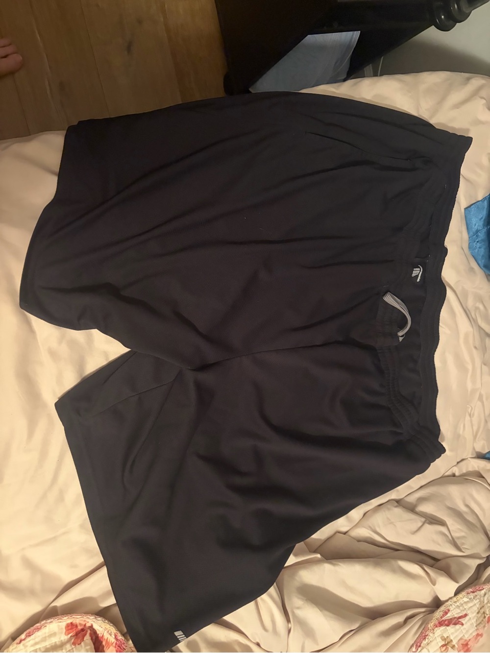 Amazon Essentials Black Men's Athletic Shorts with Elastic Waist